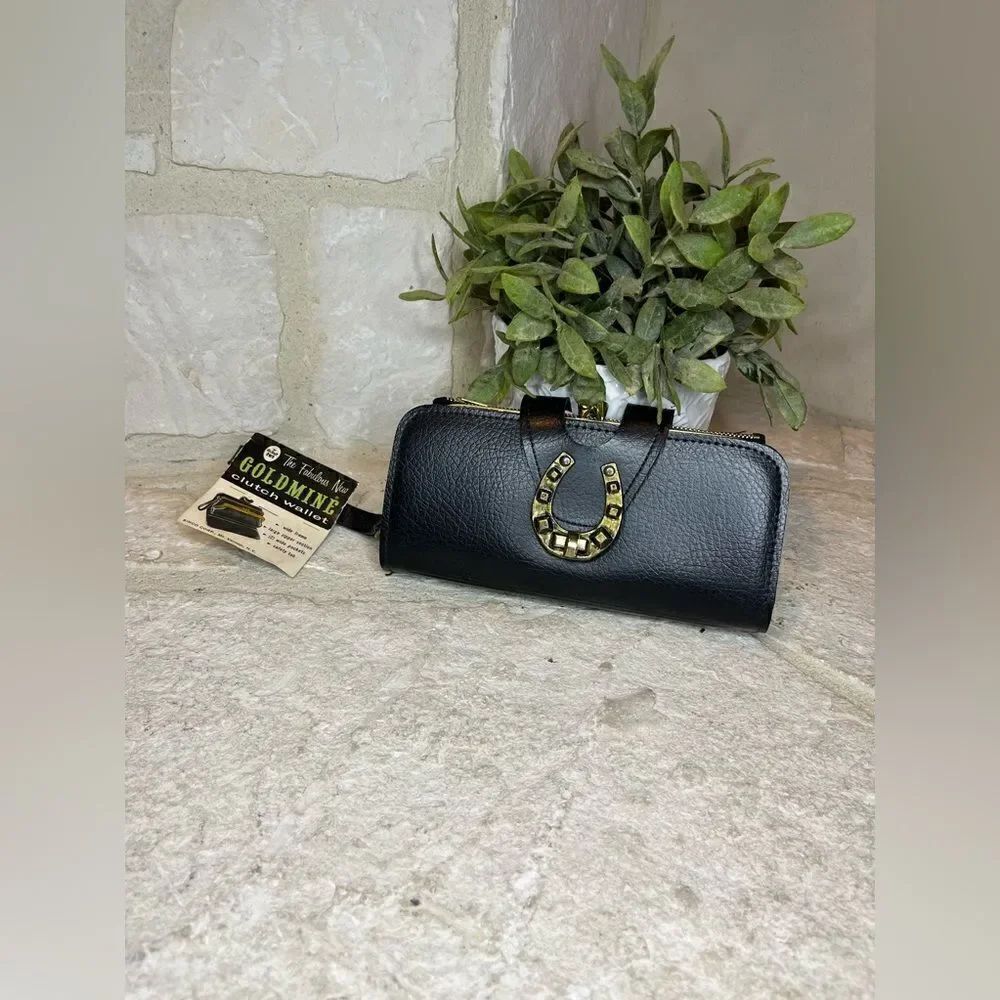 Mc Duff Goldmine clutch wallet Vintage Black NWT